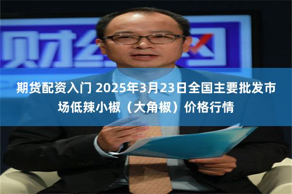 期货配资入门 2025年3月23日全国主要批发市场低辣小椒（大角椒）价格行情
