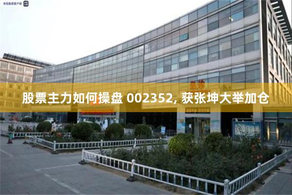 股票主力如何操盘 002352, 获张坤大举加仓
