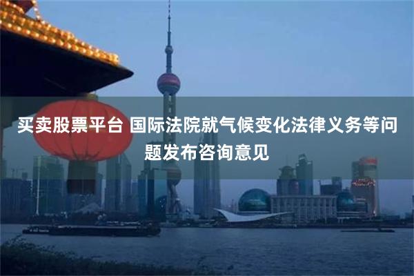买卖股票平台 国际法院就气候变化法律义务等问题发布咨询意见
