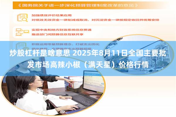 炒股杠杆是啥意思 2025年8月11日全国主要批发市场高辣小椒（满天星）价格行情